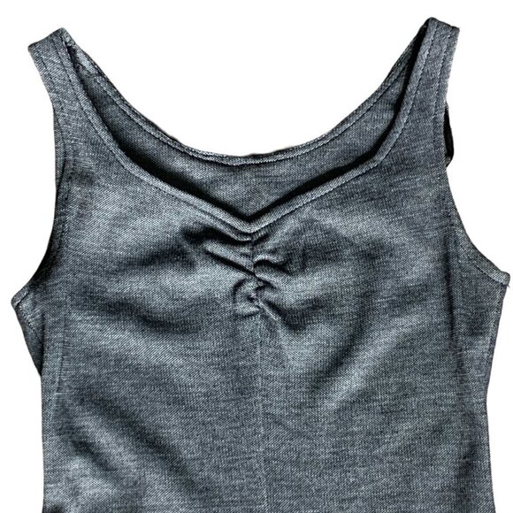 Vintage ILGWU USA Sleeveless Maxi Tank Dress Sz 7/XXS/XS Gray #60W - Picture 2 of 7